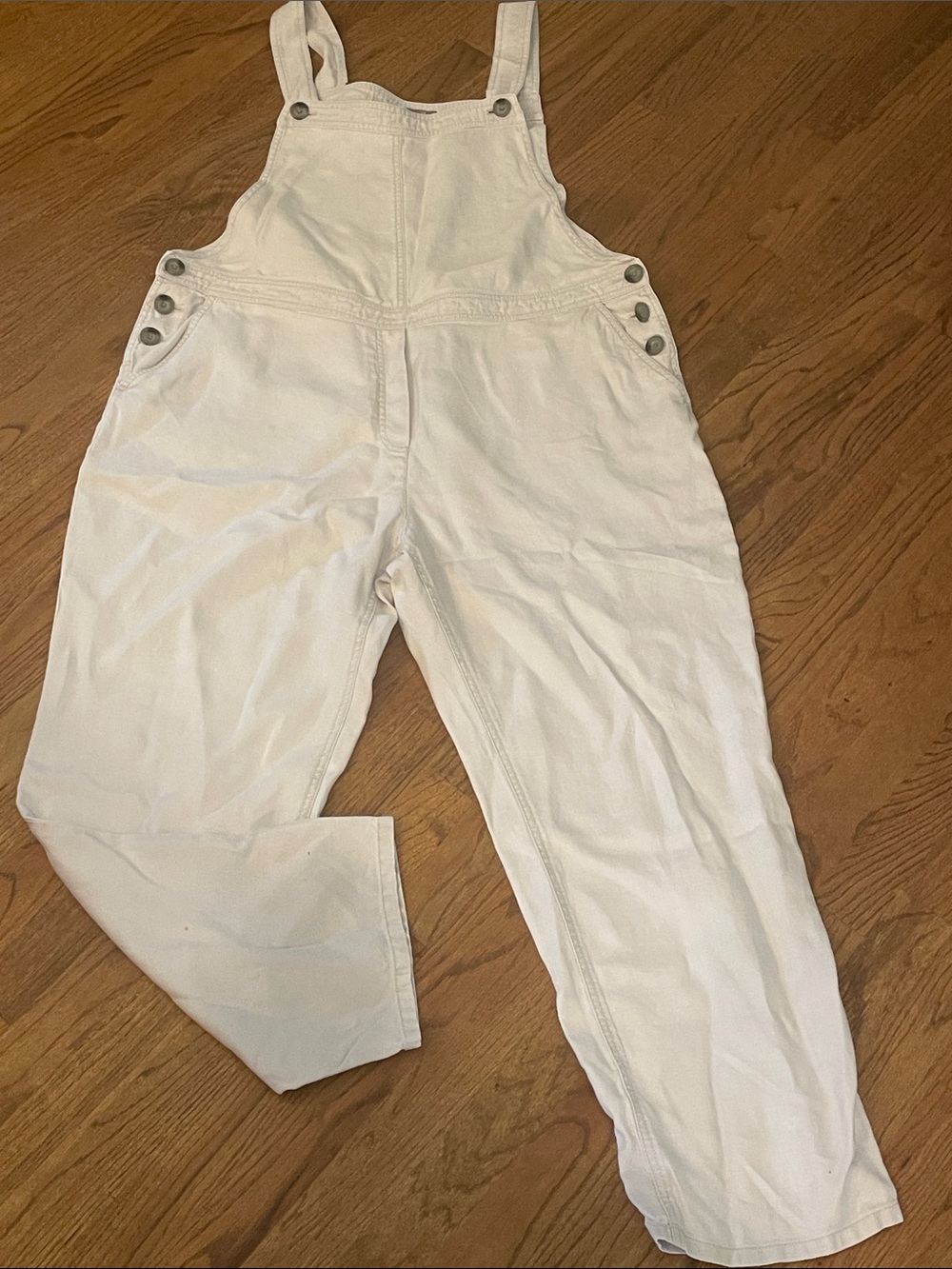 J. Jill light gray 100% Linen Women's Overalls XLARGE